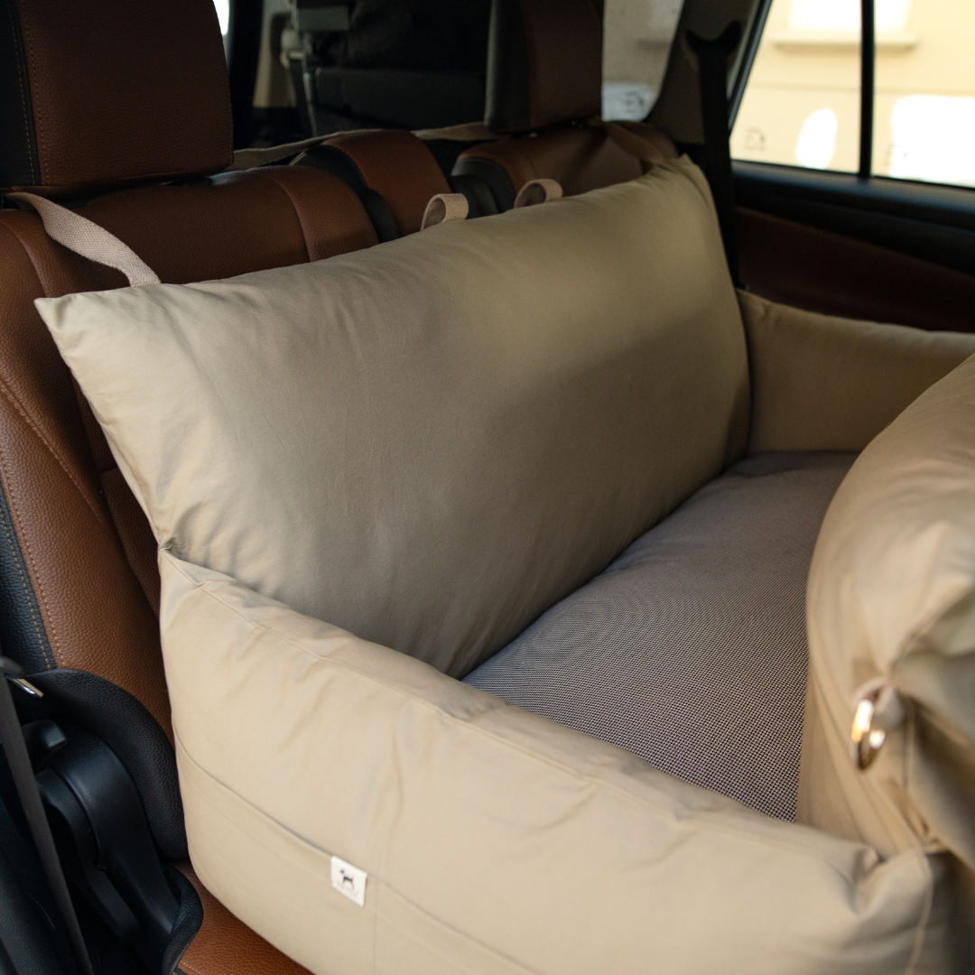 Beige Dog Car Seat | Dog Car Beds online India