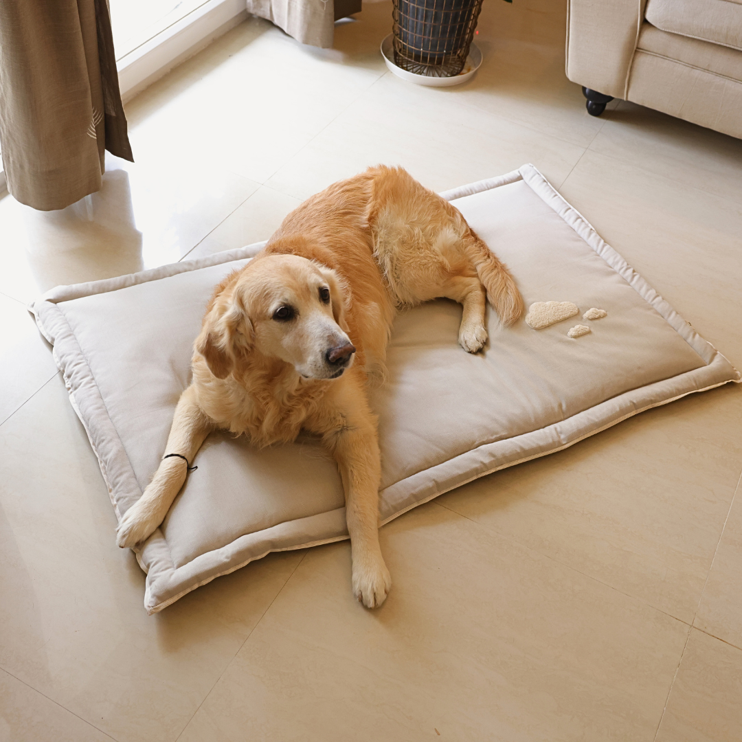 Beige Dog Mat | Cotton Dog Mats | Pet Mats