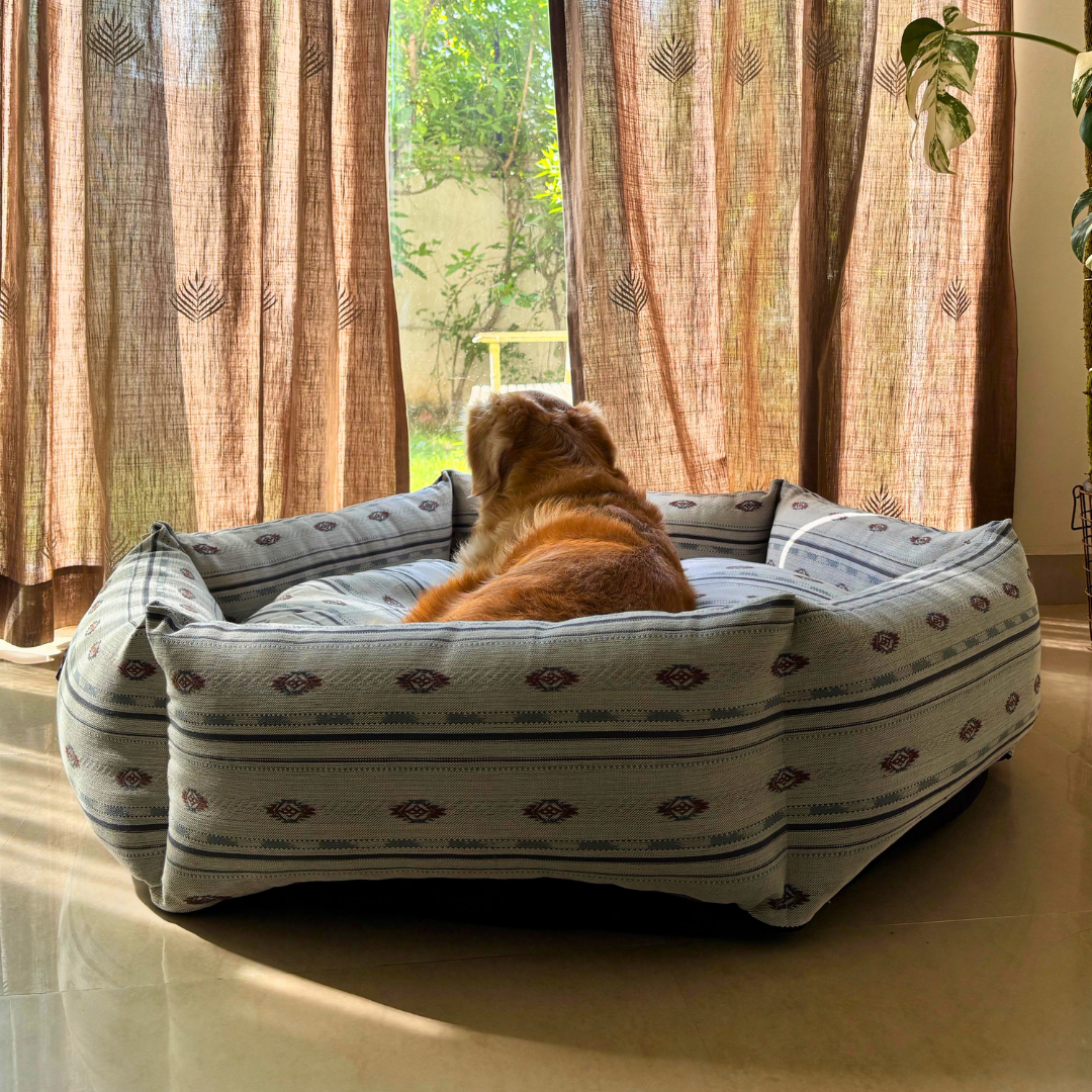 PoochMate Dog Beds | Washable Cotton large Dog bed