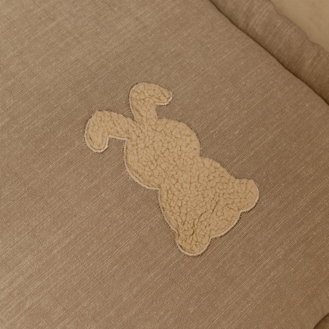 PoochMate OAK BOHO Beige Linen Mat : Bunny