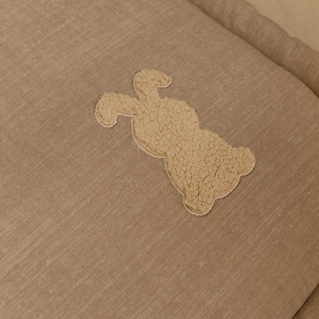 PoochMate OAK BOHO Beige Linen Mat : Bunny