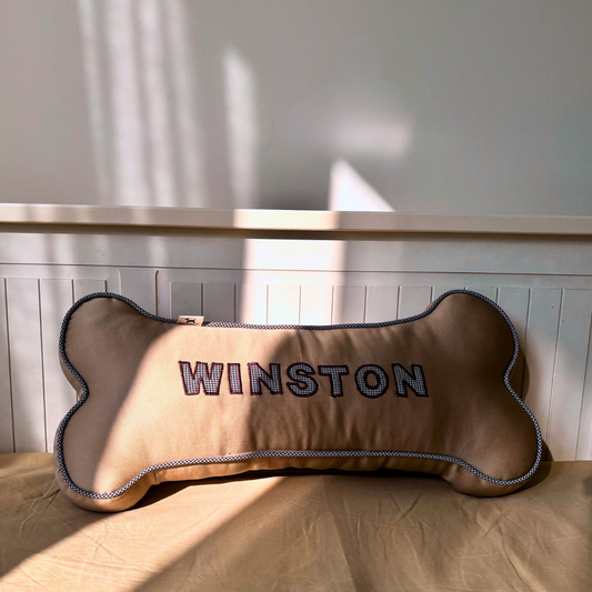 PoochMate Personalized Dog Bone Pillow