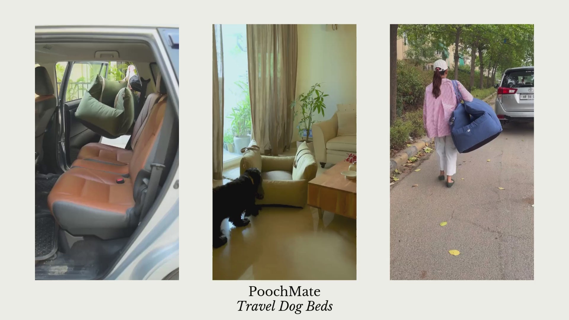 Load video: Dog Car Seats, Dog Travel beds, PoochMate Travel beds